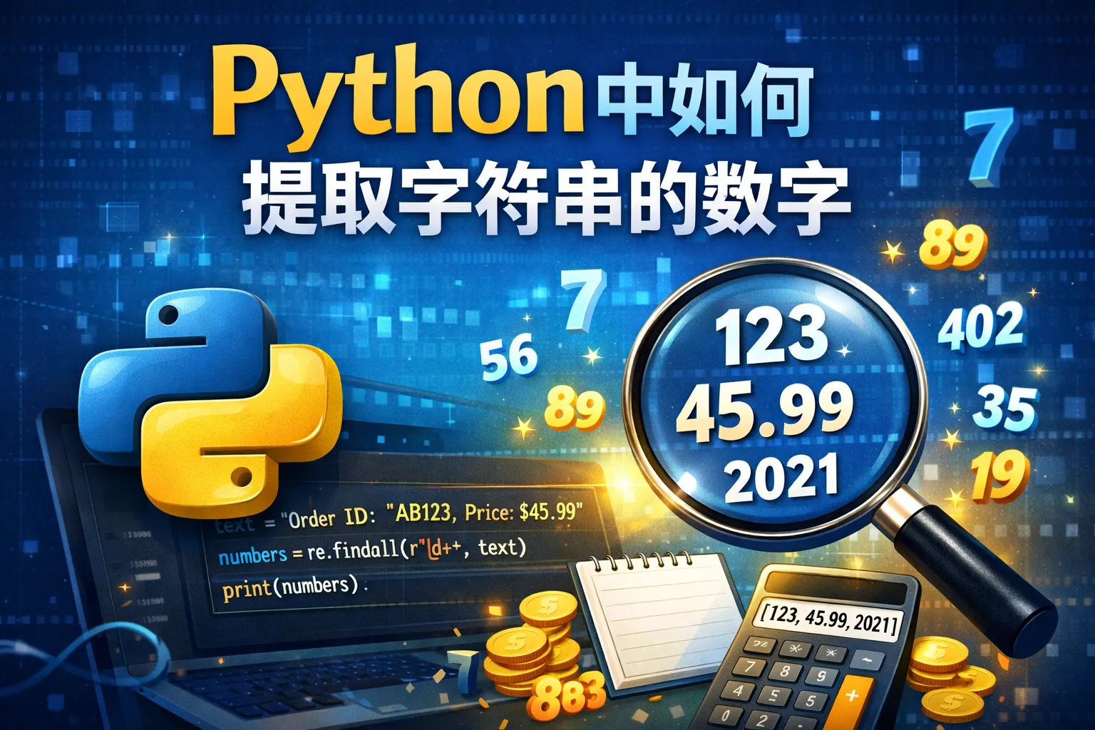python中如何提取字符串的数字