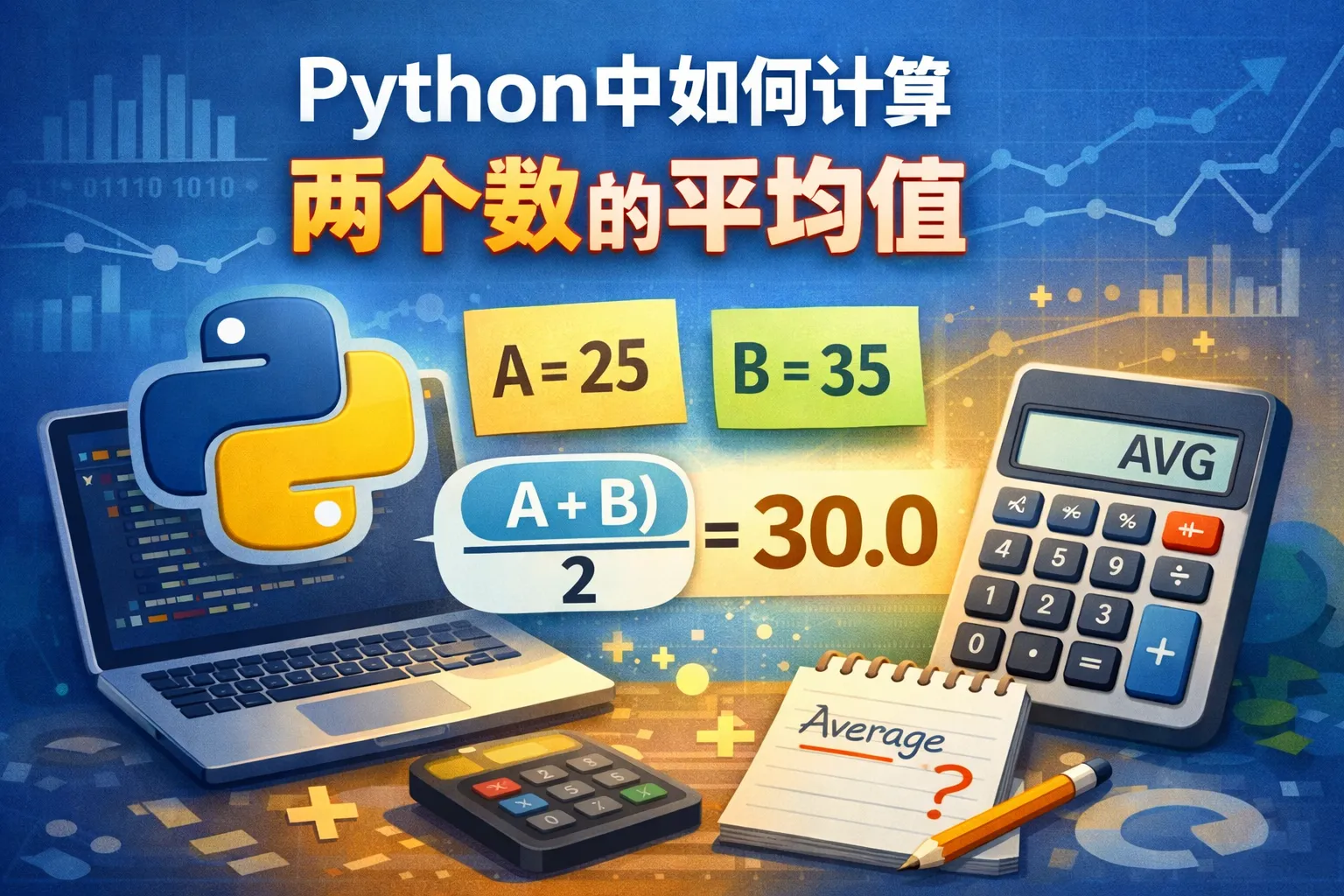 python中如何计算两个数的平均值