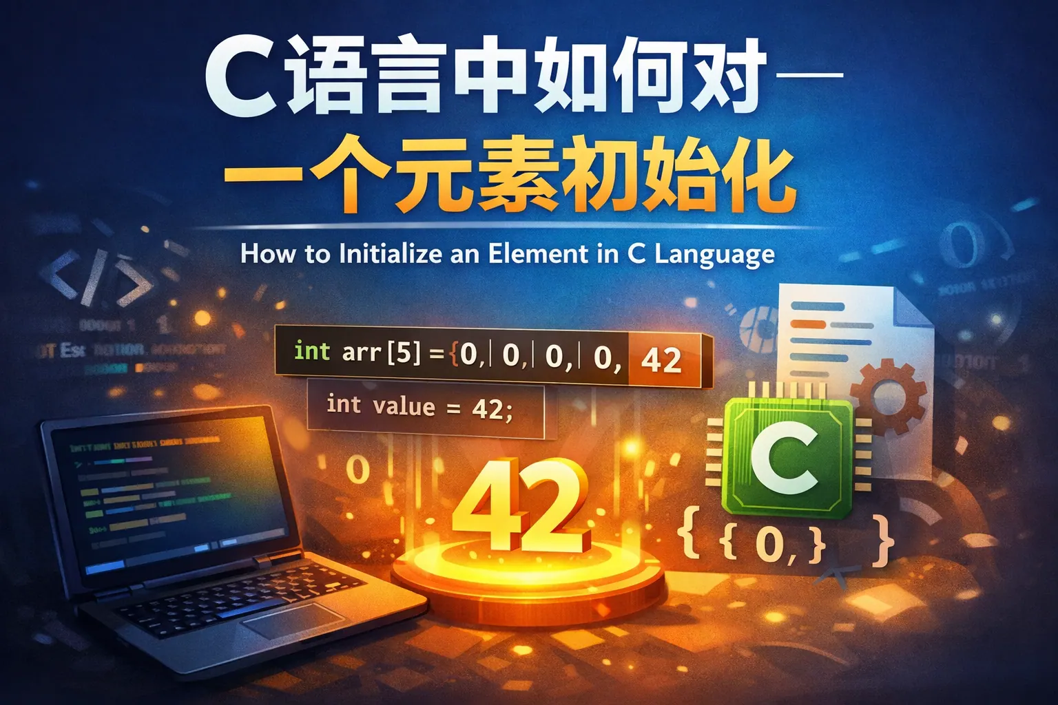 C语言中如何对一个元素初始化