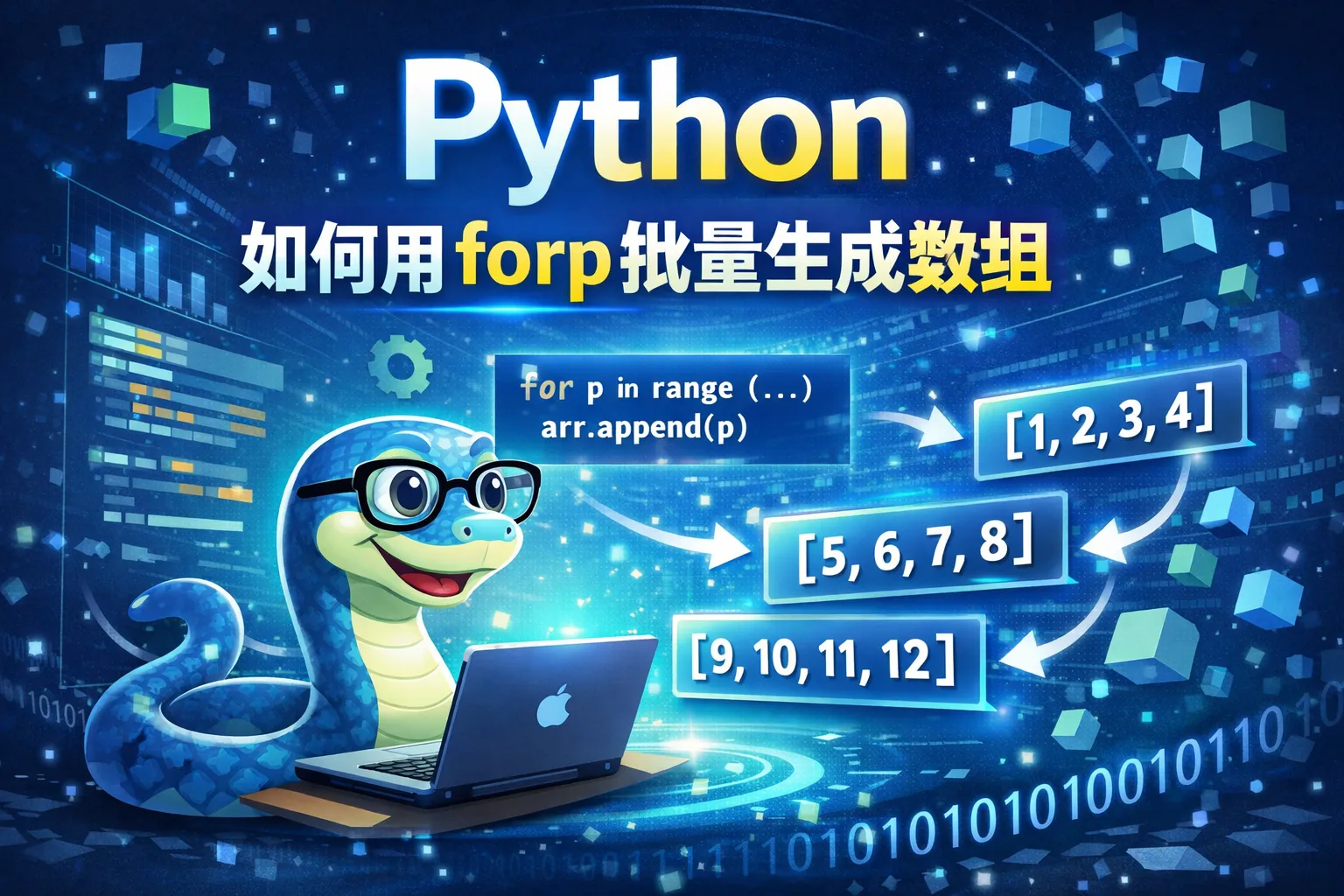 python如何用forp批量生成数组