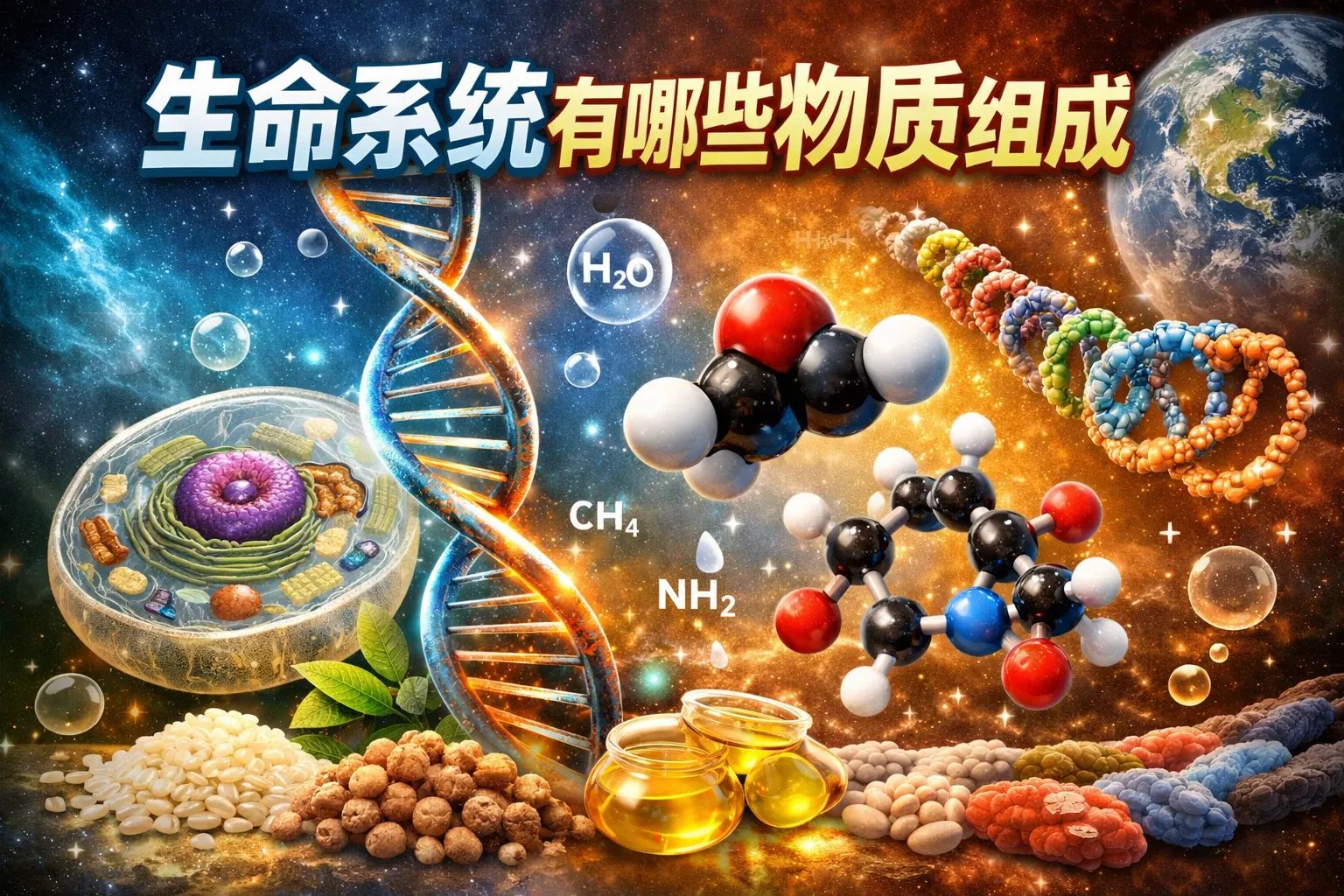 生命系统有哪些物质组成