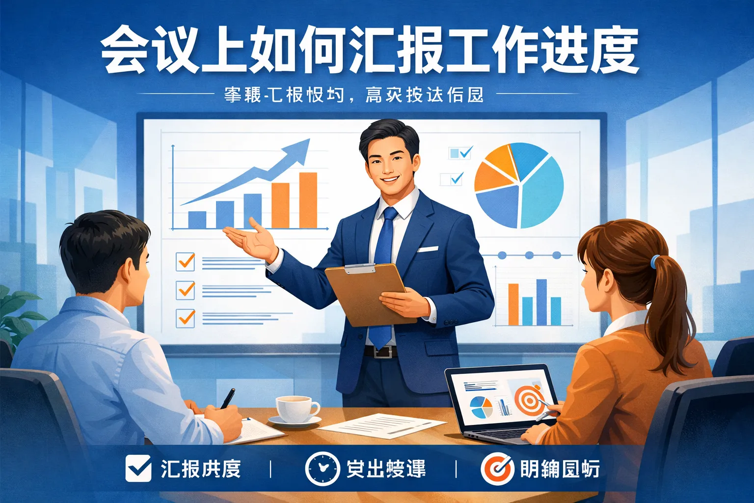 会议上如何汇报工作进度