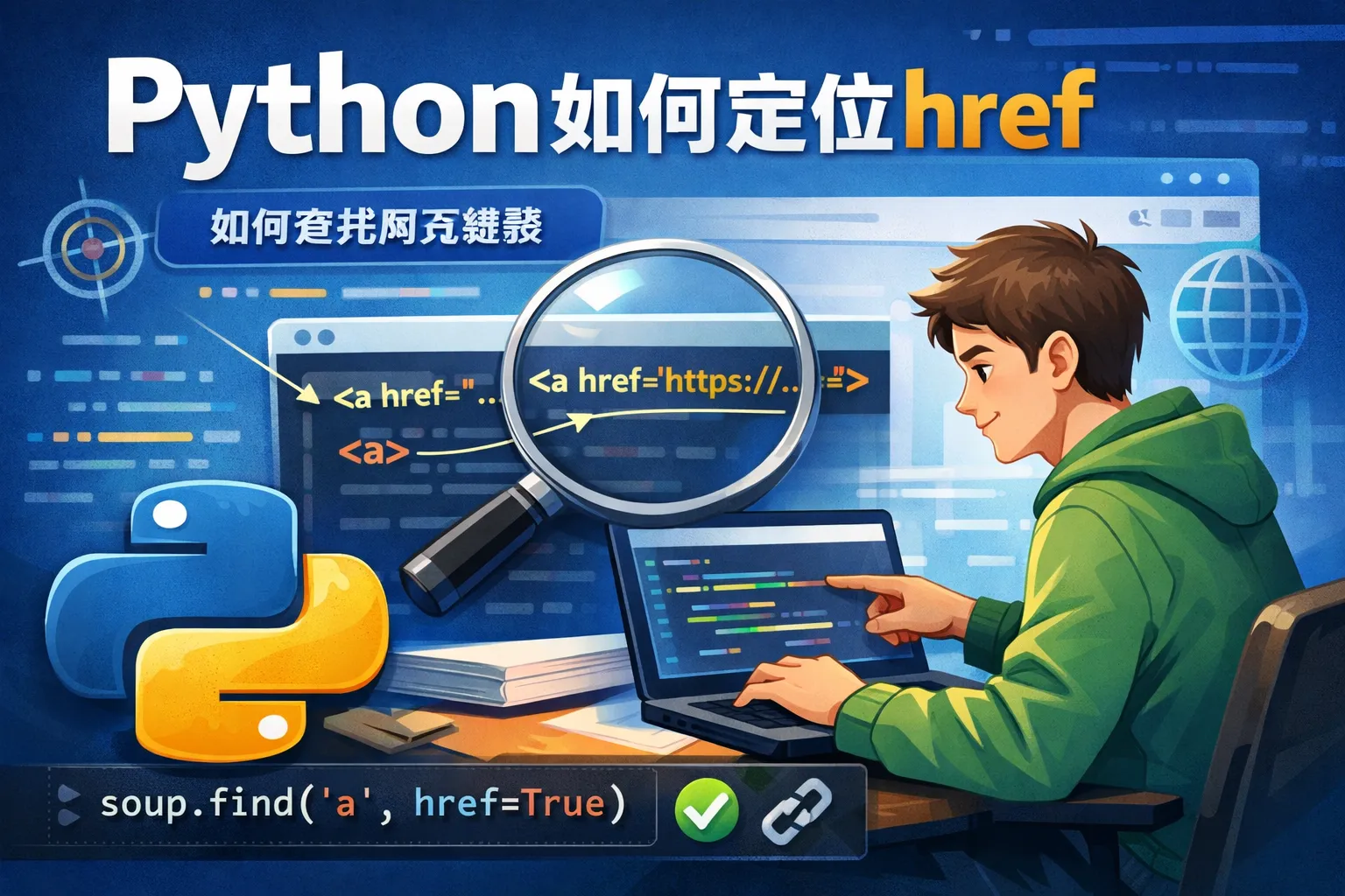 python如何定位href