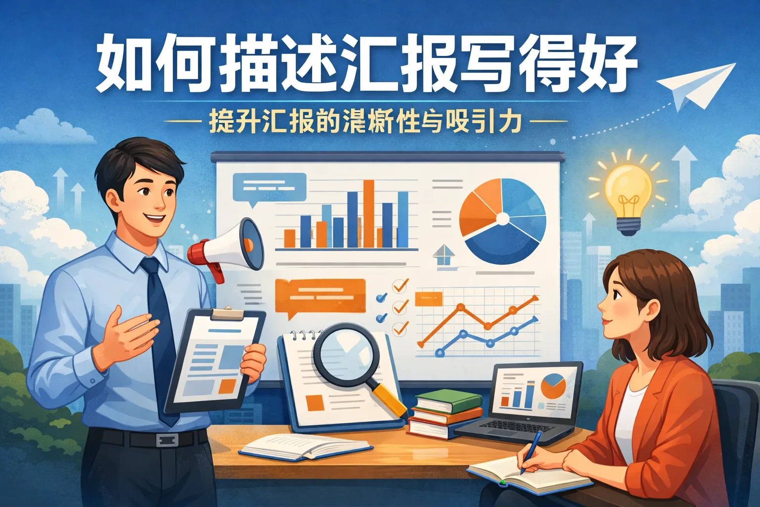 如何描述汇报写得好