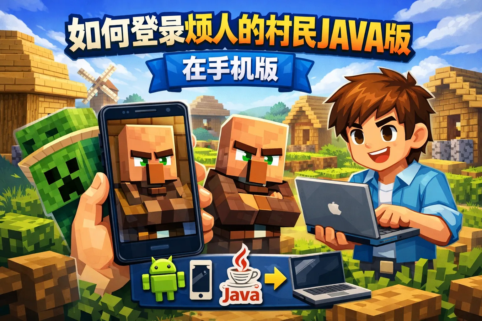 如何登录烦人的村民JAVA版在手机版