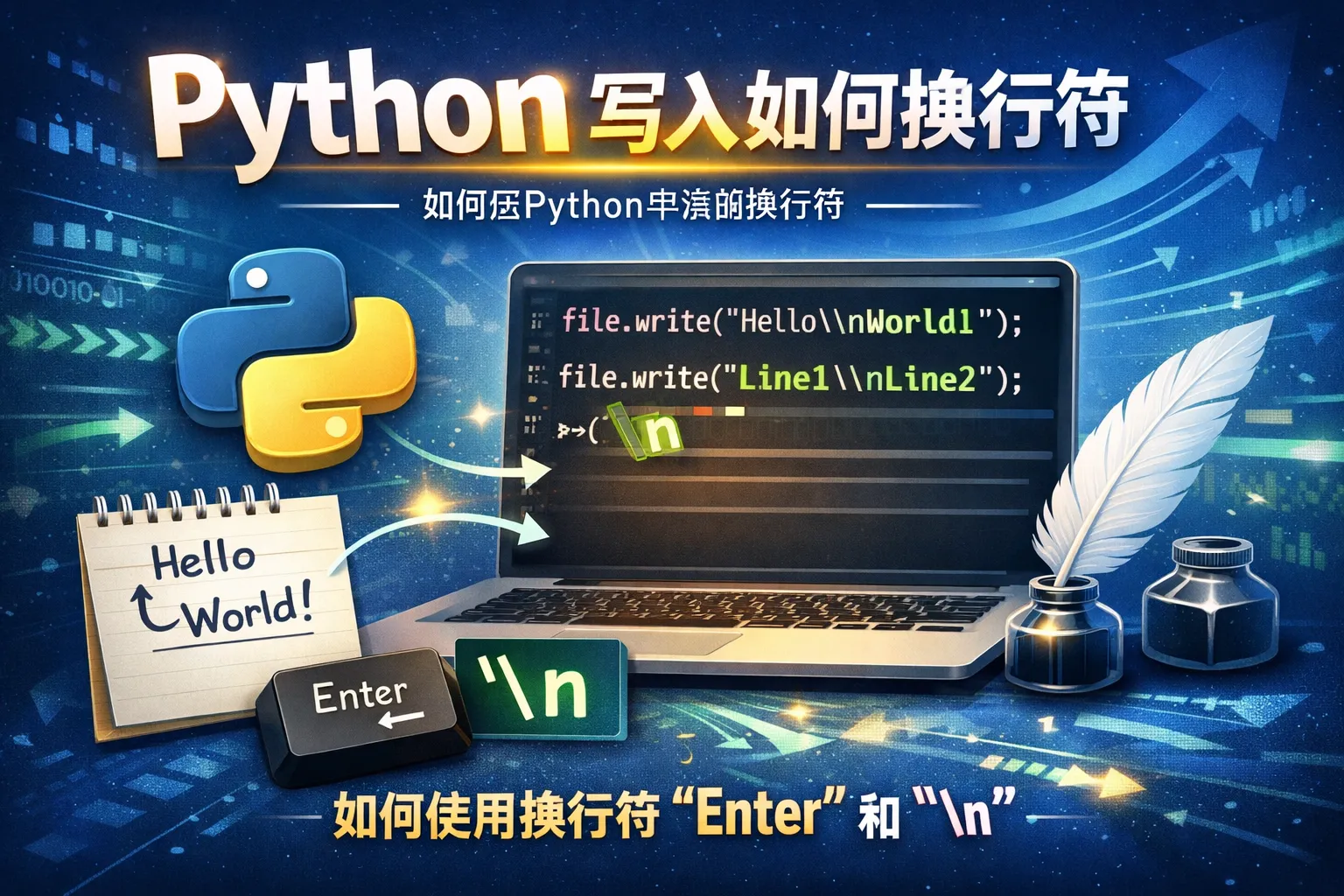 python写入如何换行符
