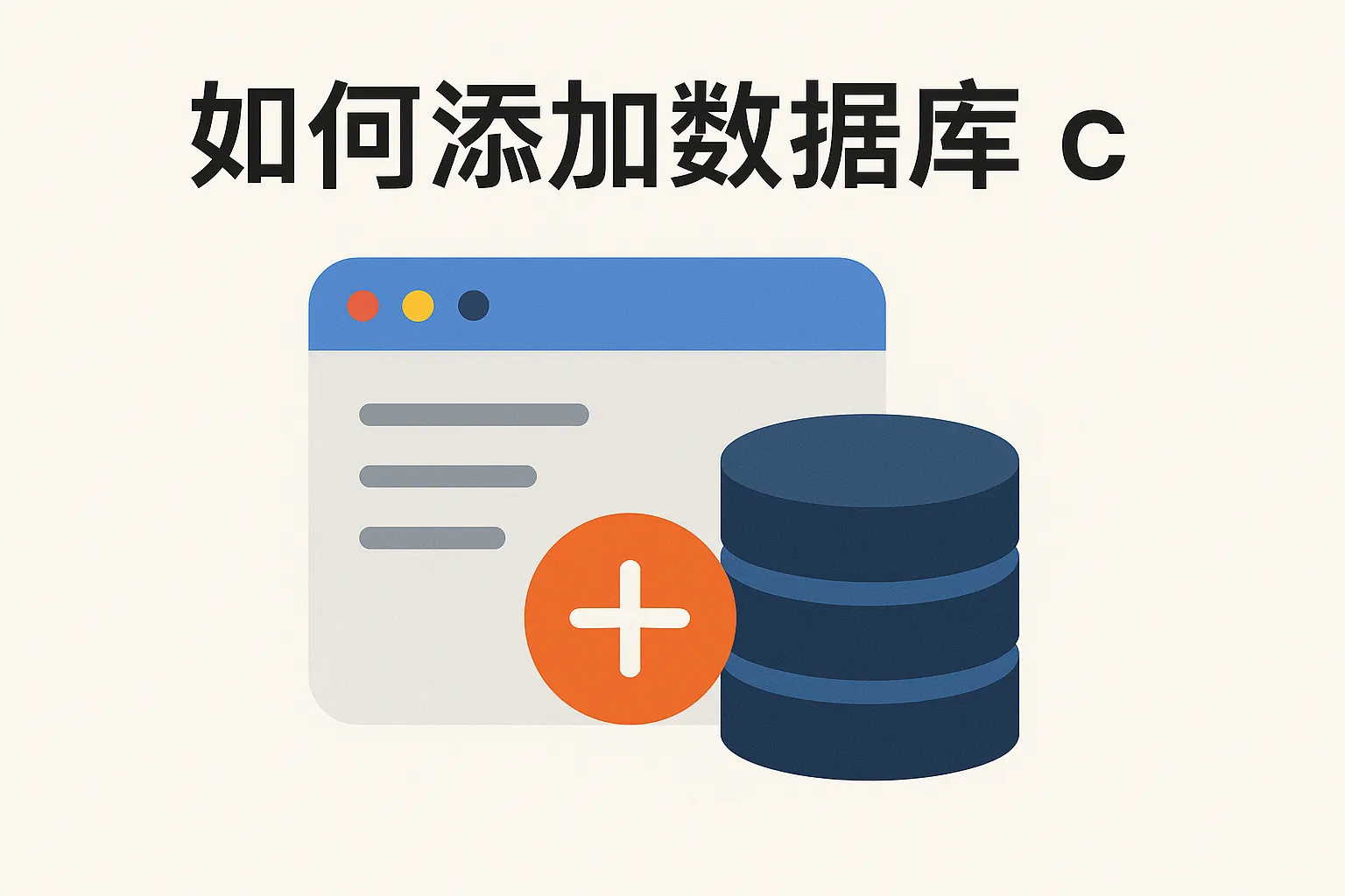 c 里怎么添加数据库数据库