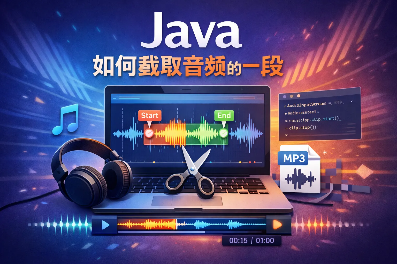 java如何截取音频的一段