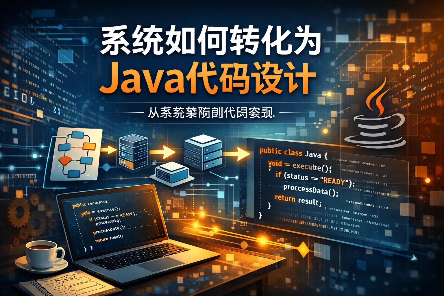 系统如何转化为java代码设计