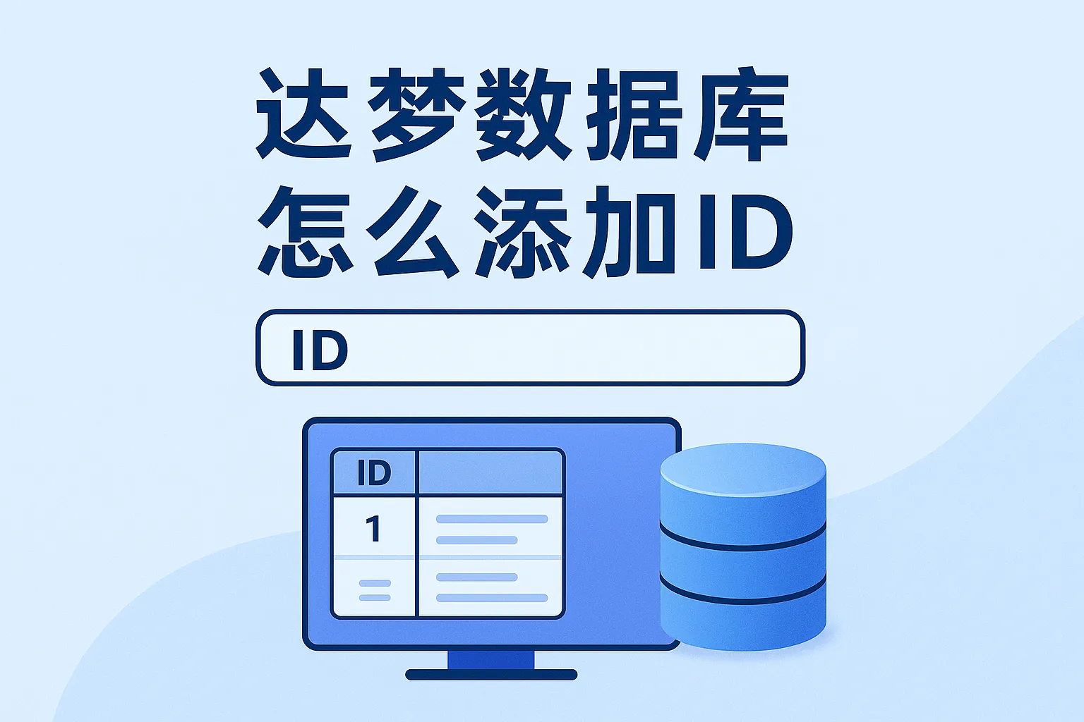 达梦数据库怎么添加id
