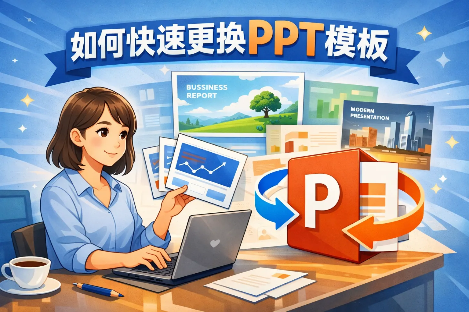 如何快速更换ppt模板