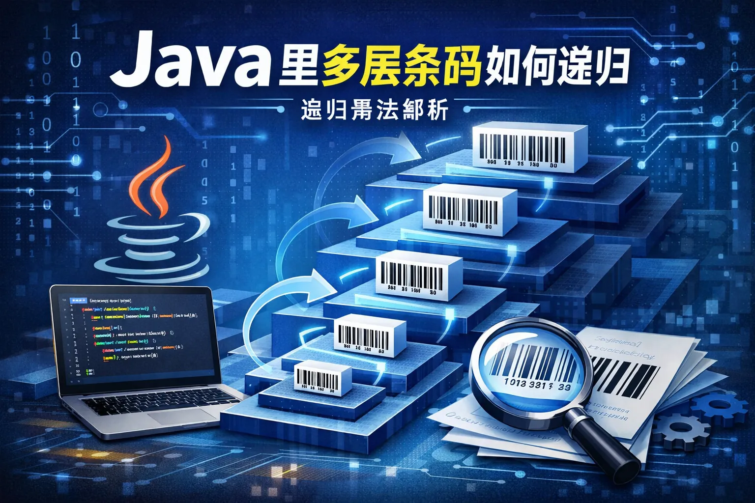 java里多层条码如何递归