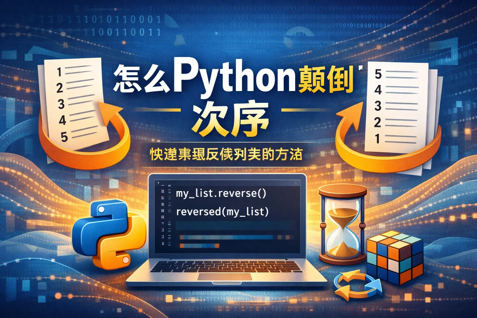 怎么用python颠倒次序