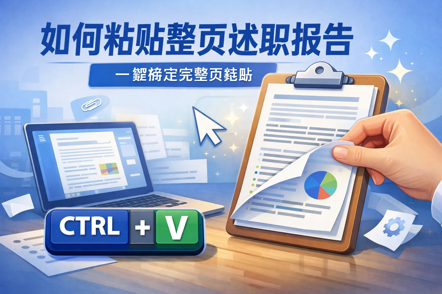 如何粘贴整页述职报告