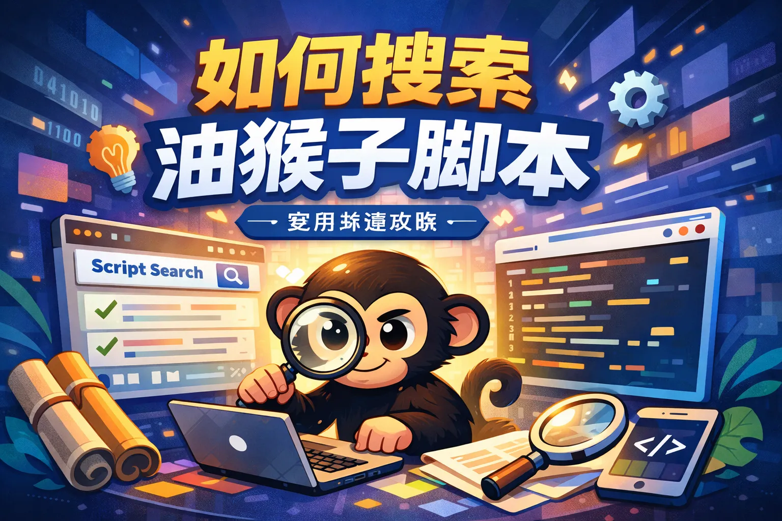 如何搜索油猴子脚本