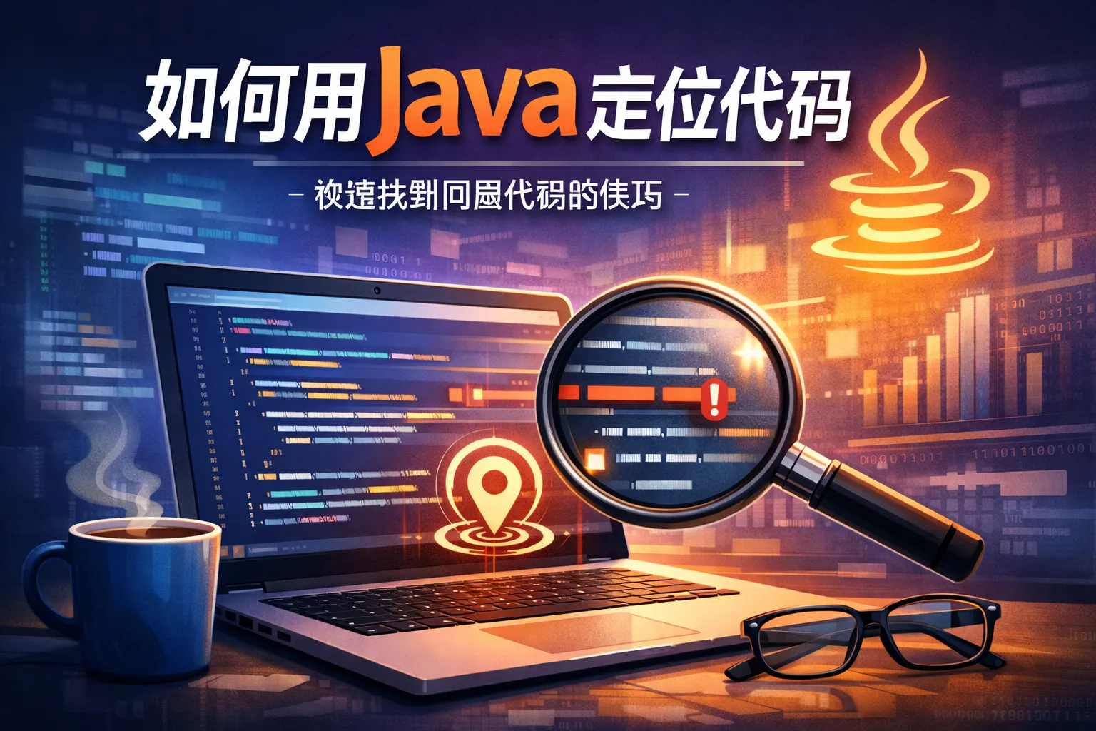 如何用java定位代码