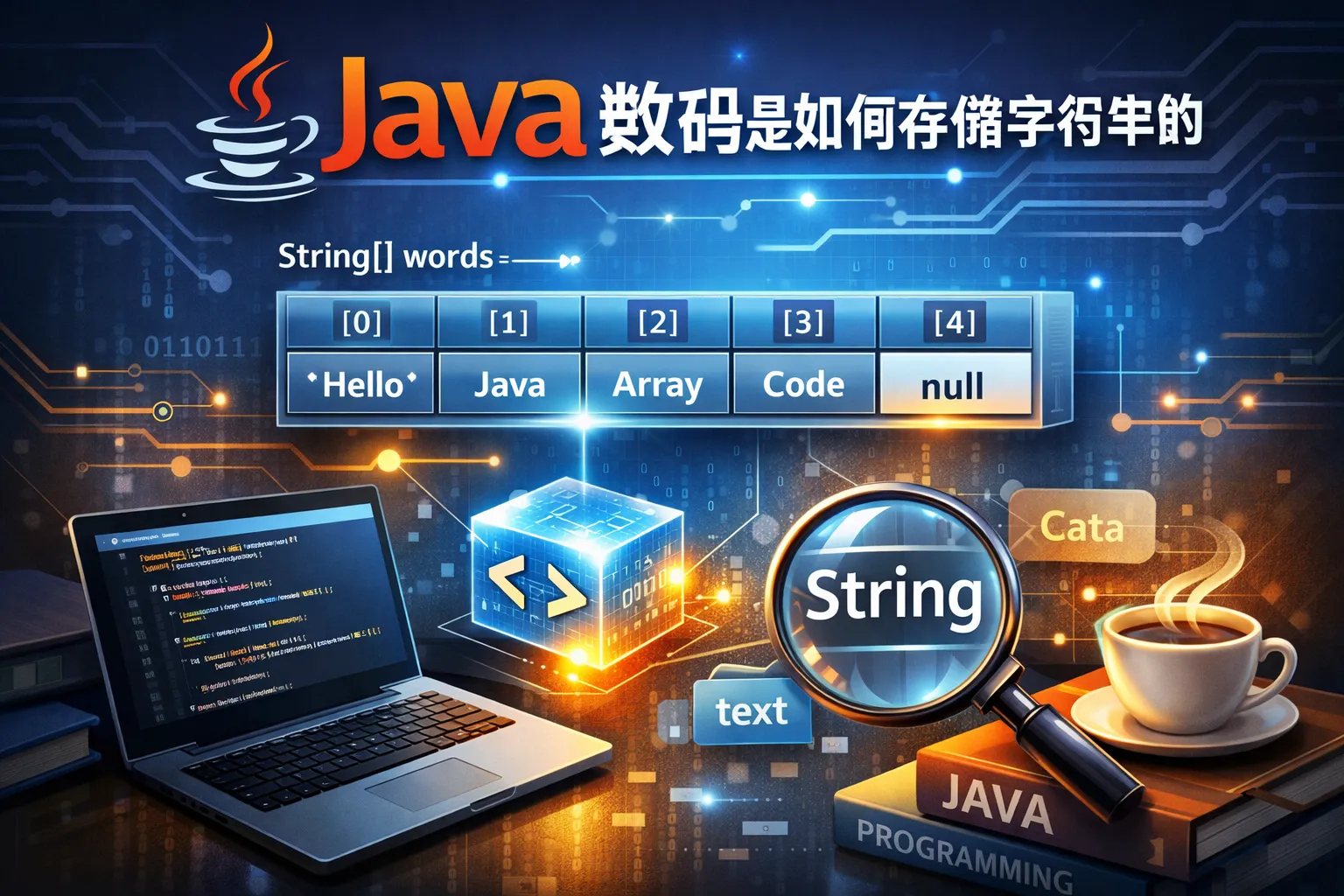 java数组是如何存储字符串的