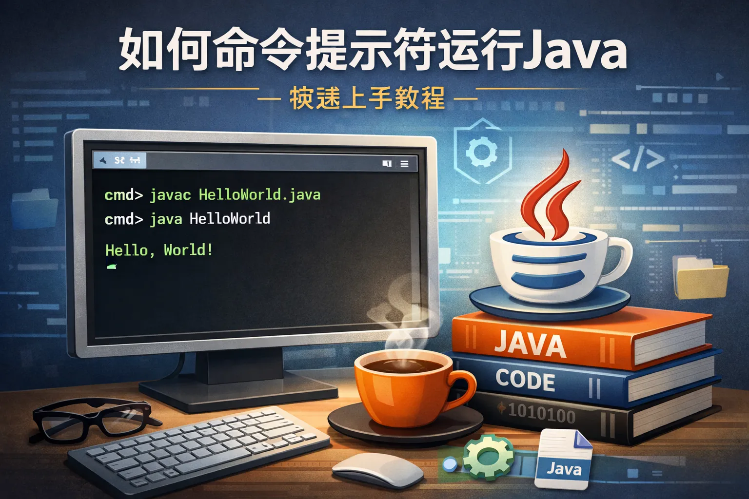 如何命令提示符运行java