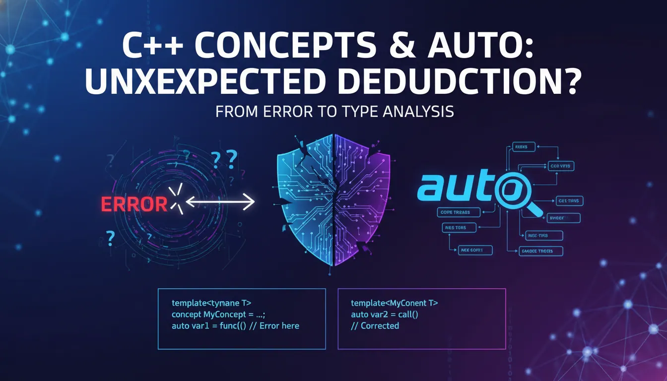 C++ 使用 concepts 时 auto 推导结果异常怎么避免:从报错展开到类型推导的分析分享