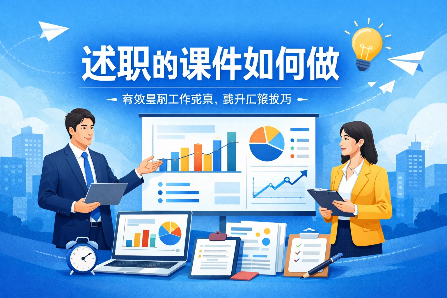 述职的课件如何做