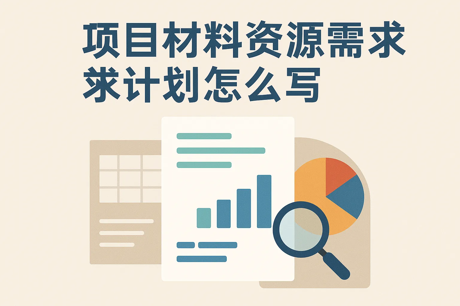 项目材料资源需求计划怎么写