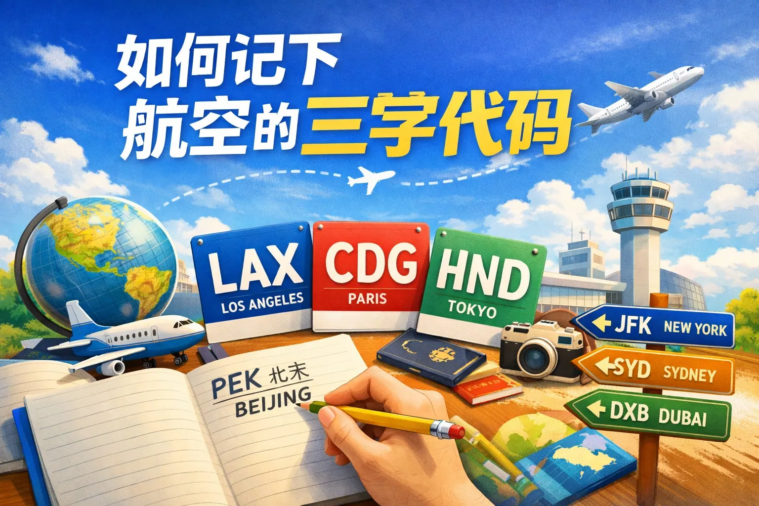 如何记下航空的三字代码