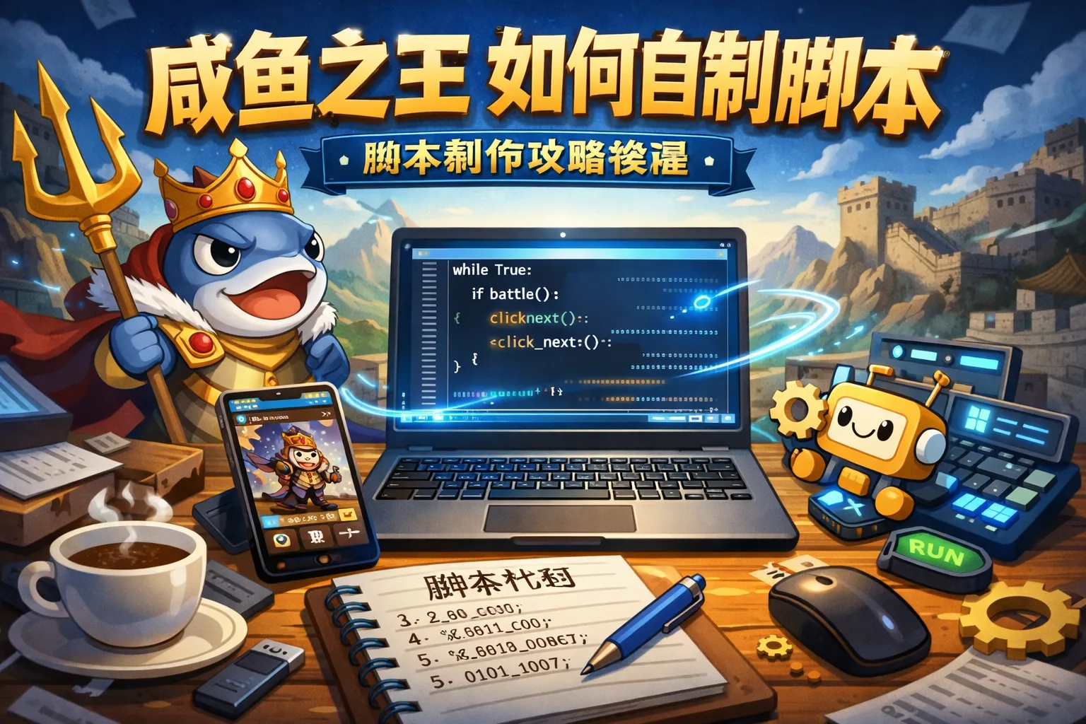 咸鱼之王如何自制脚本