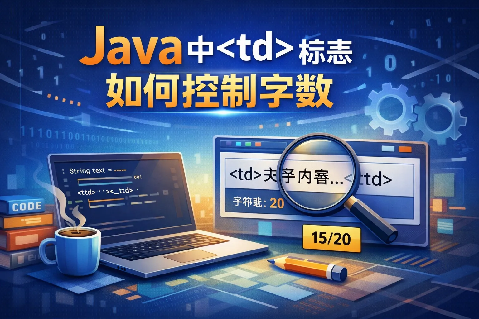 java中td标签如何控制字数