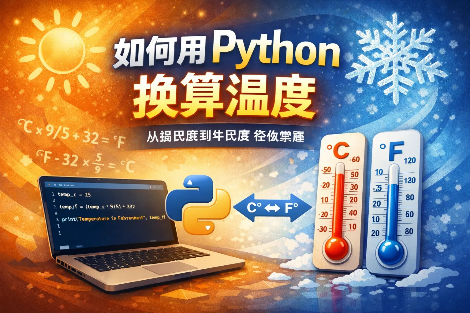 如何用python换算温度