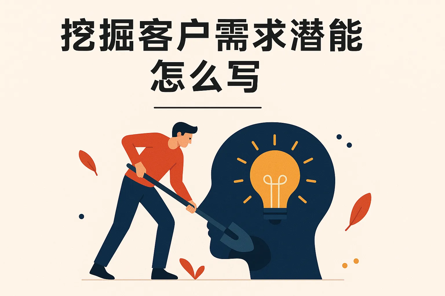 挖掘客户需求潜能怎么写