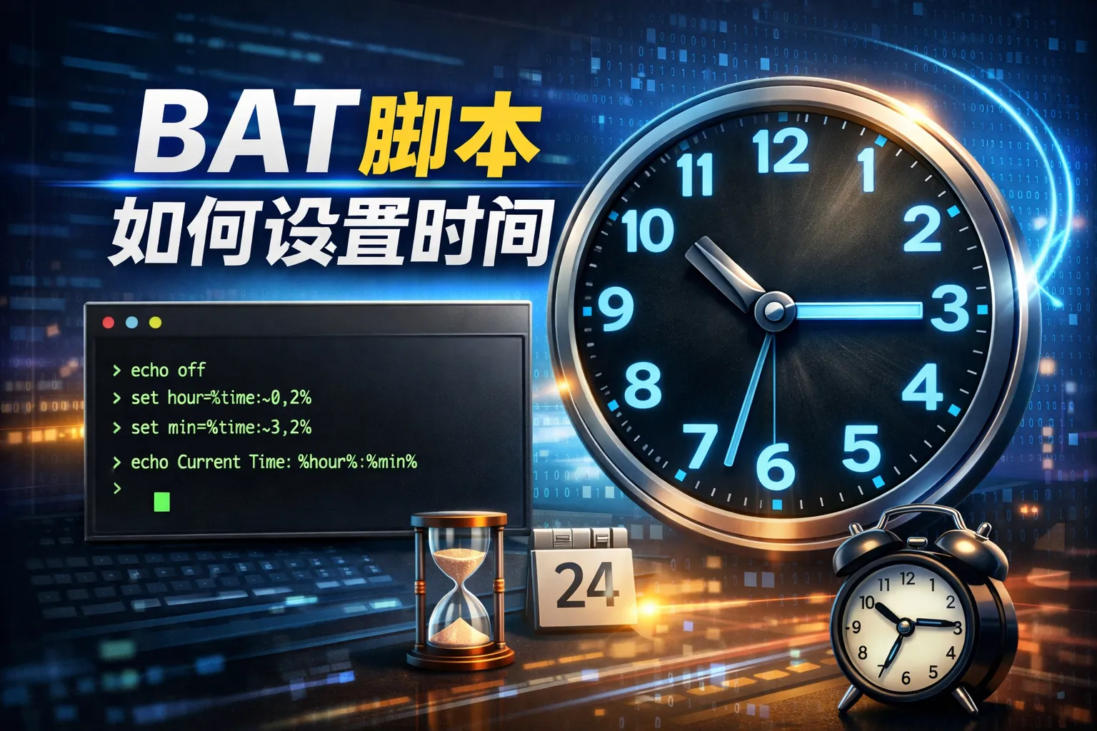 bat脚本如何设置时间