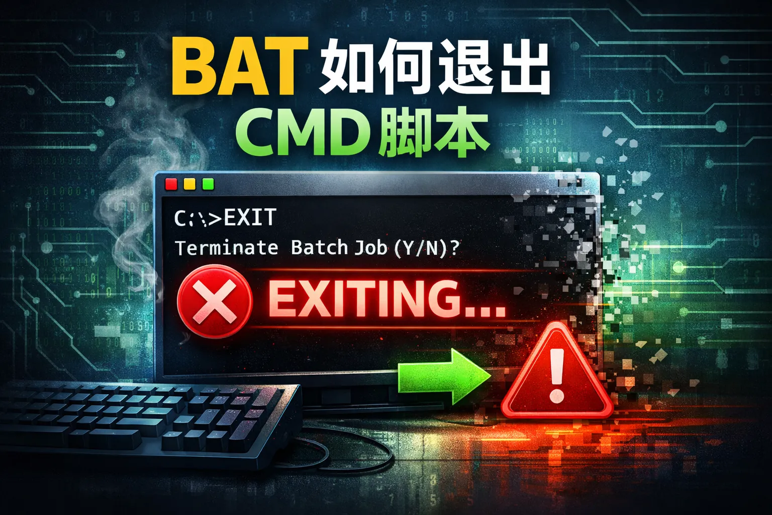 bat 如何退出cmd脚本