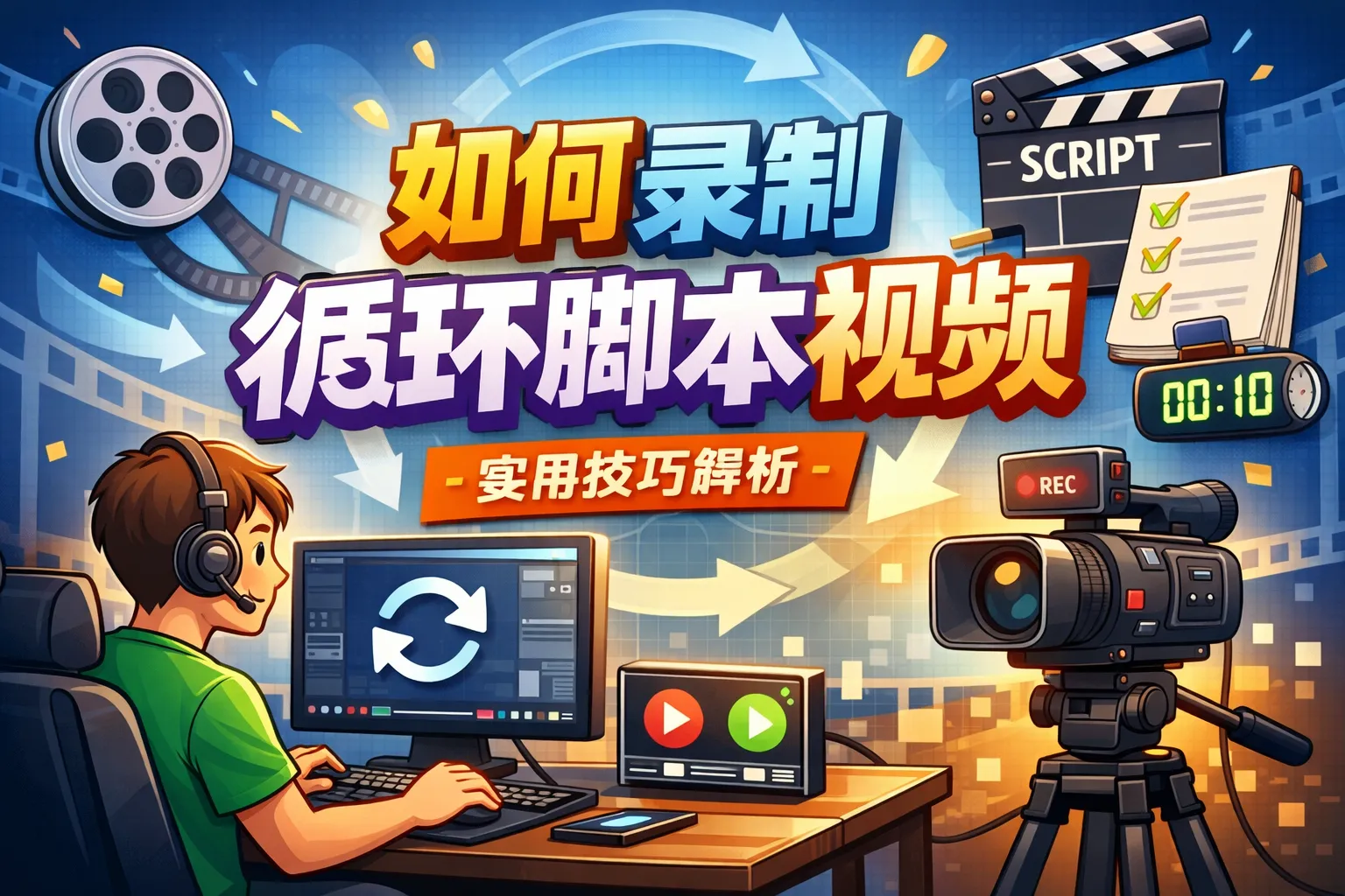 如何录制循环脚本视频