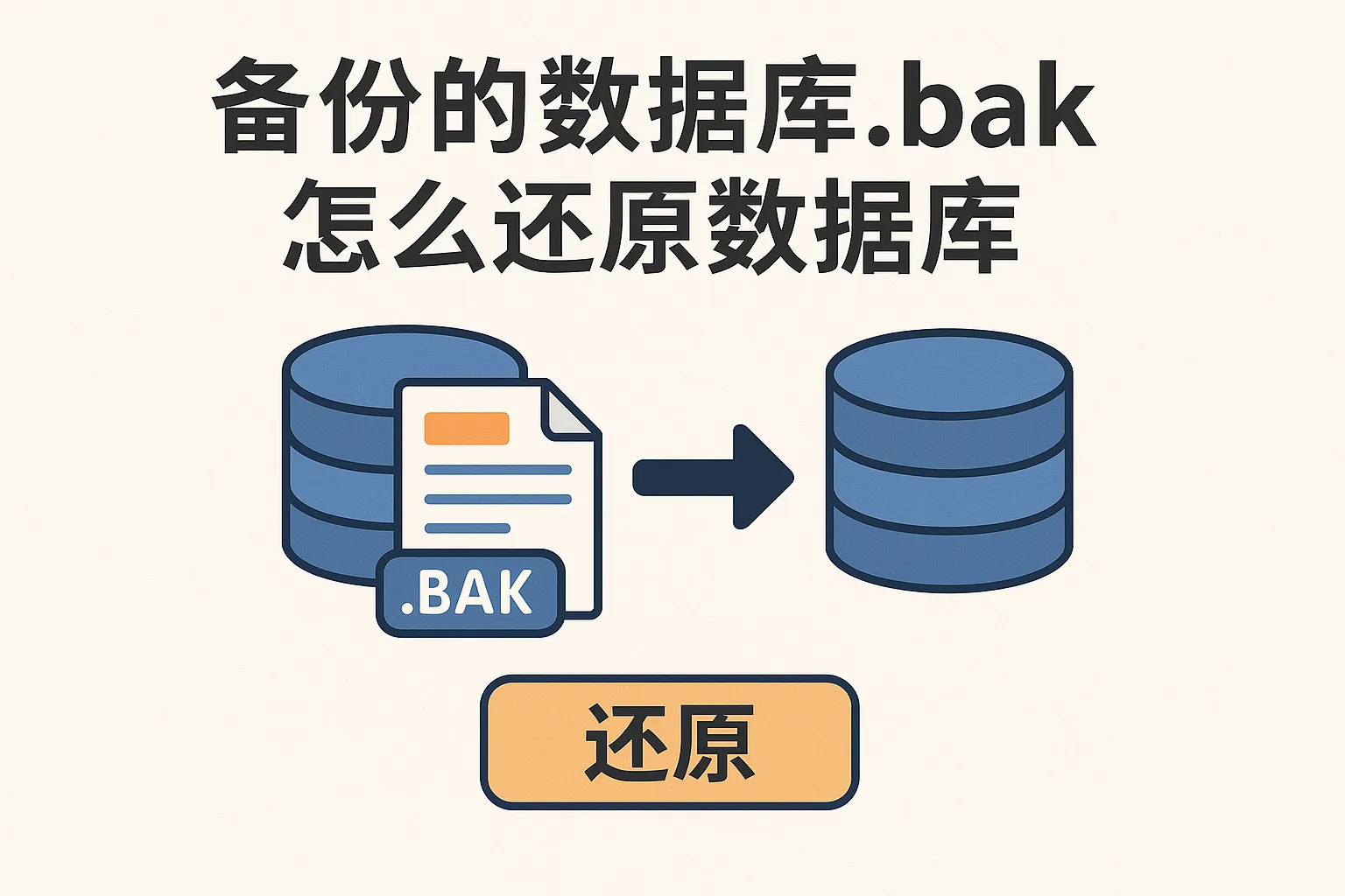 备份的数据库bak怎么还原数据库