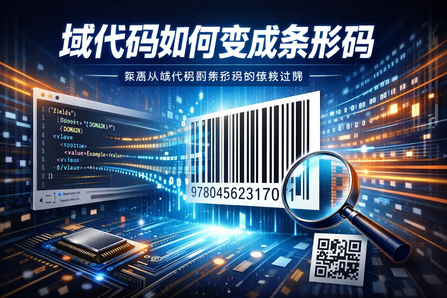 域代码如何变成条形码