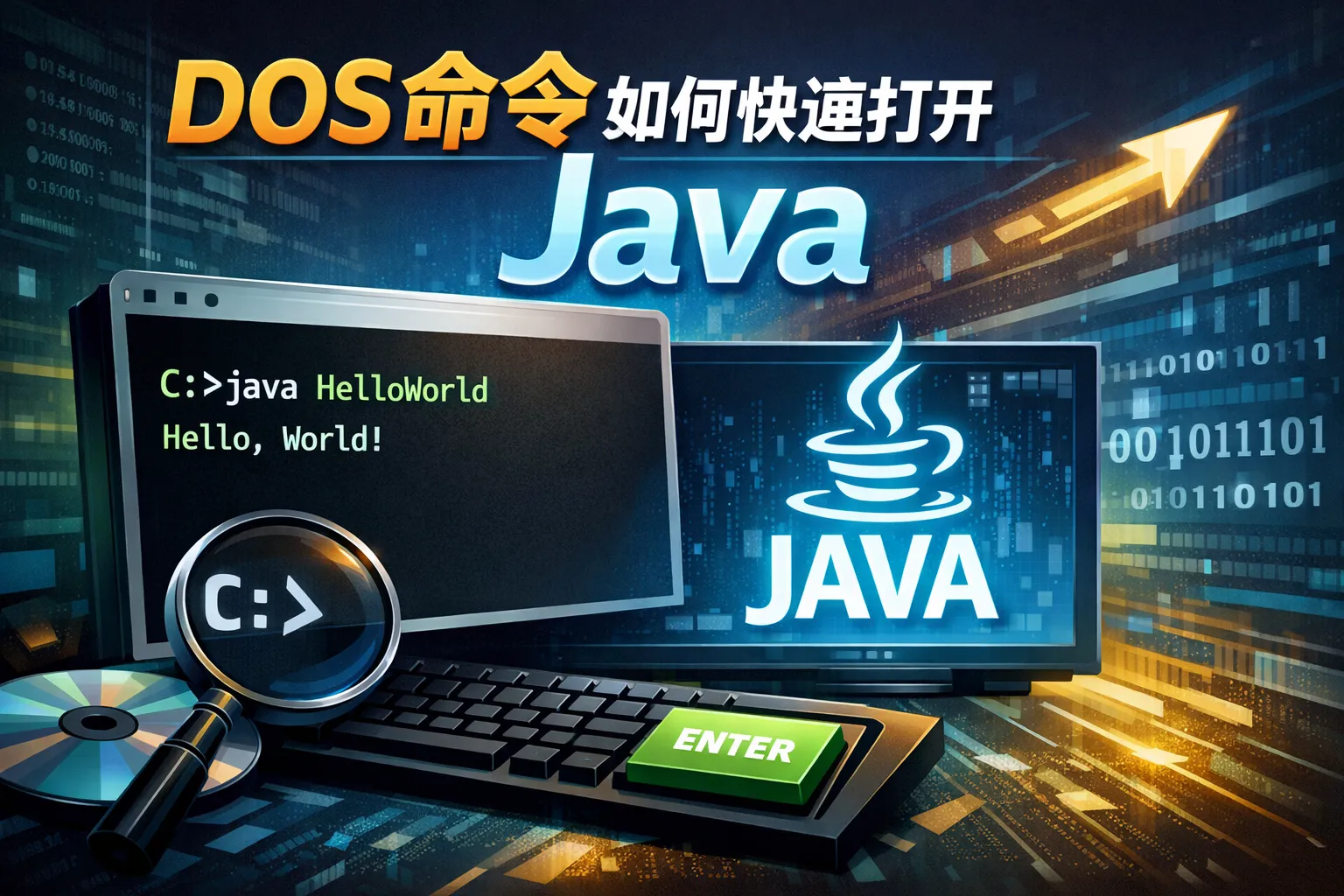 dos命令如何快速打开java