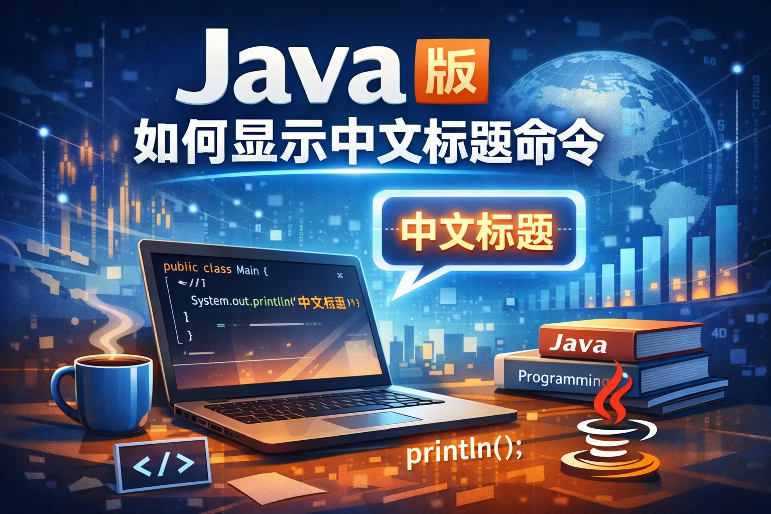 java版如何显示中文标题命令