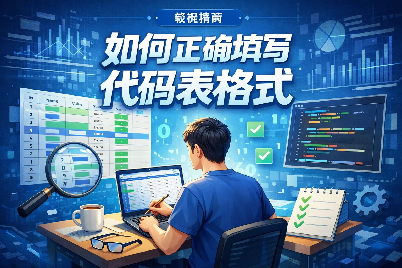 如何正确填写代码表格式