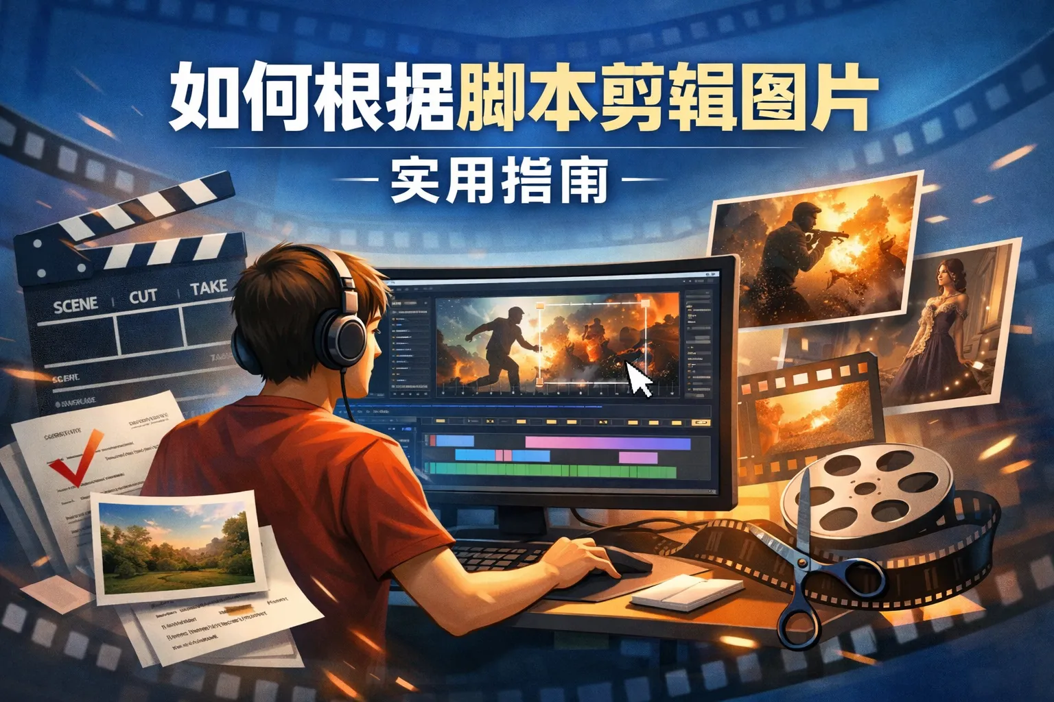 如何根据脚本剪辑图片