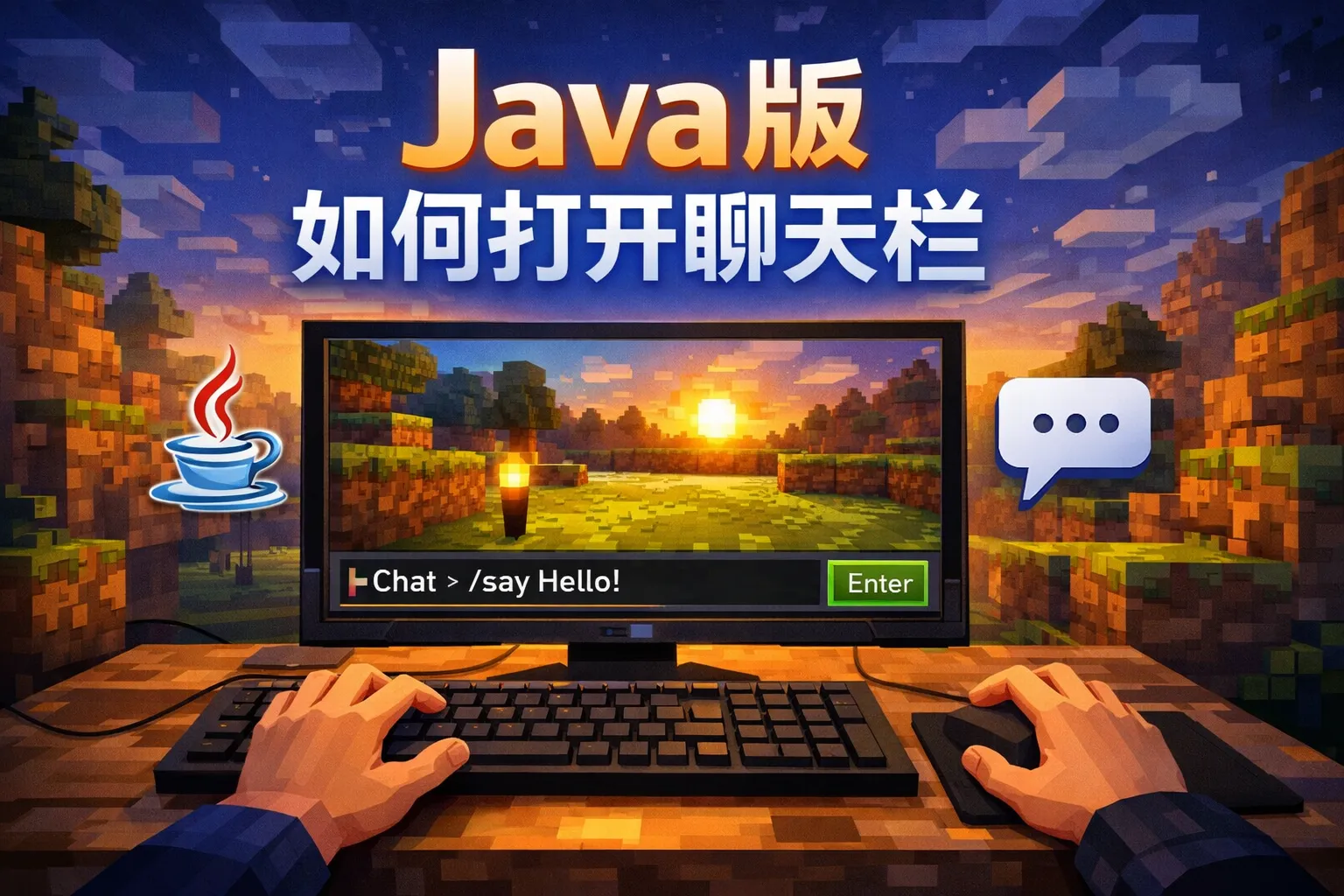 java版如何打开聊天栏
