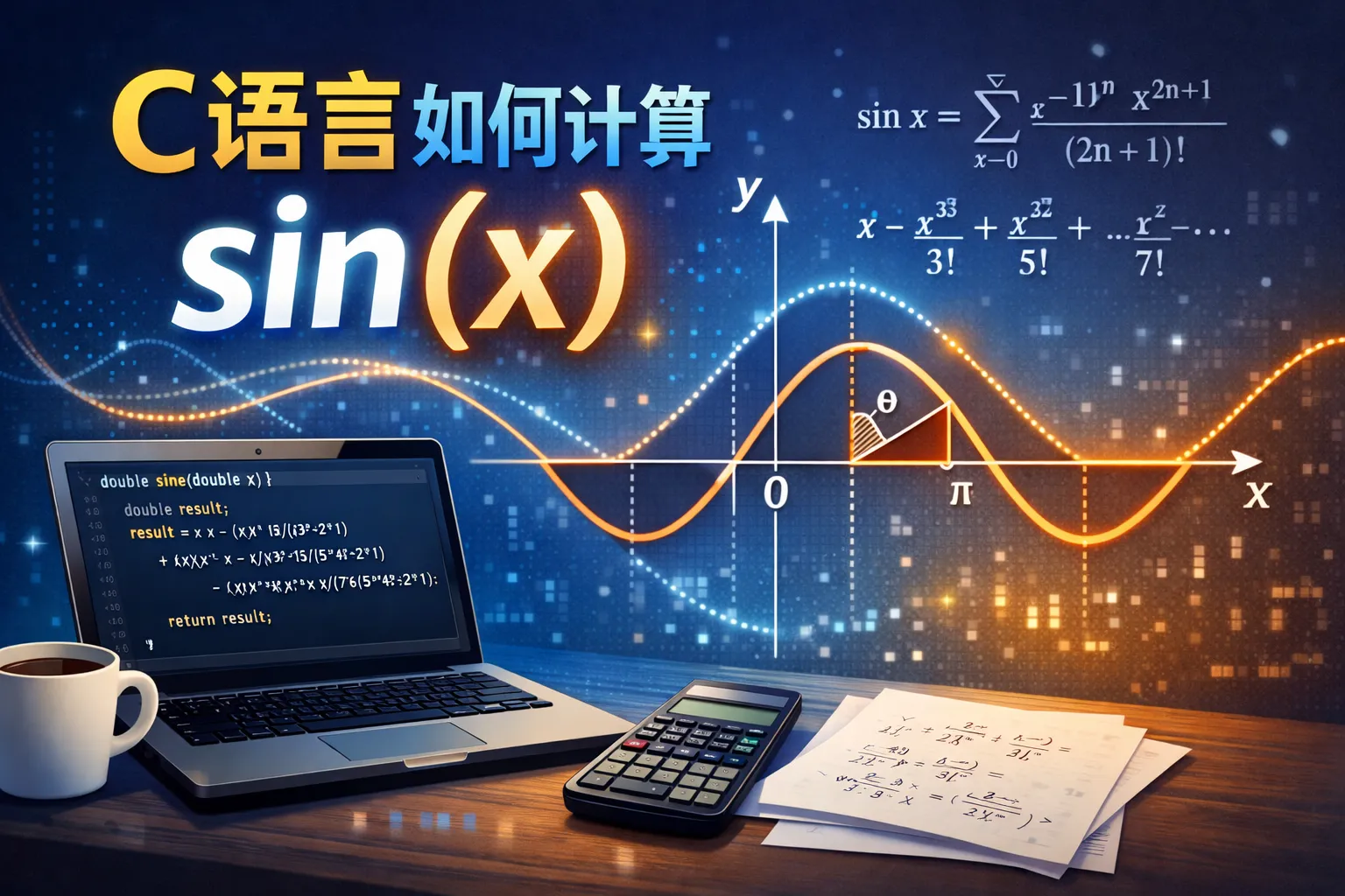 c语言如何计算sinx