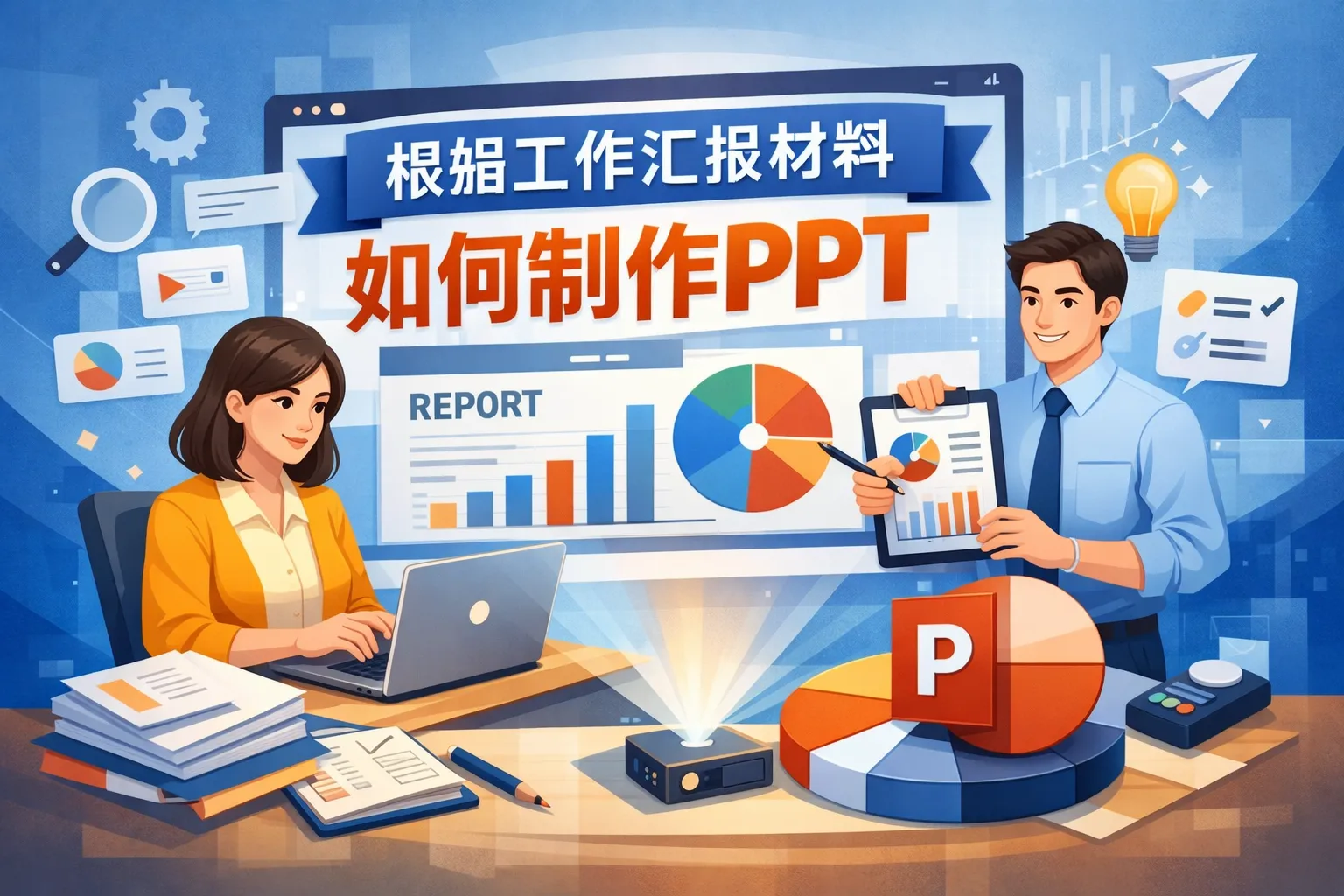 根据工作汇报材料如何制作ppt