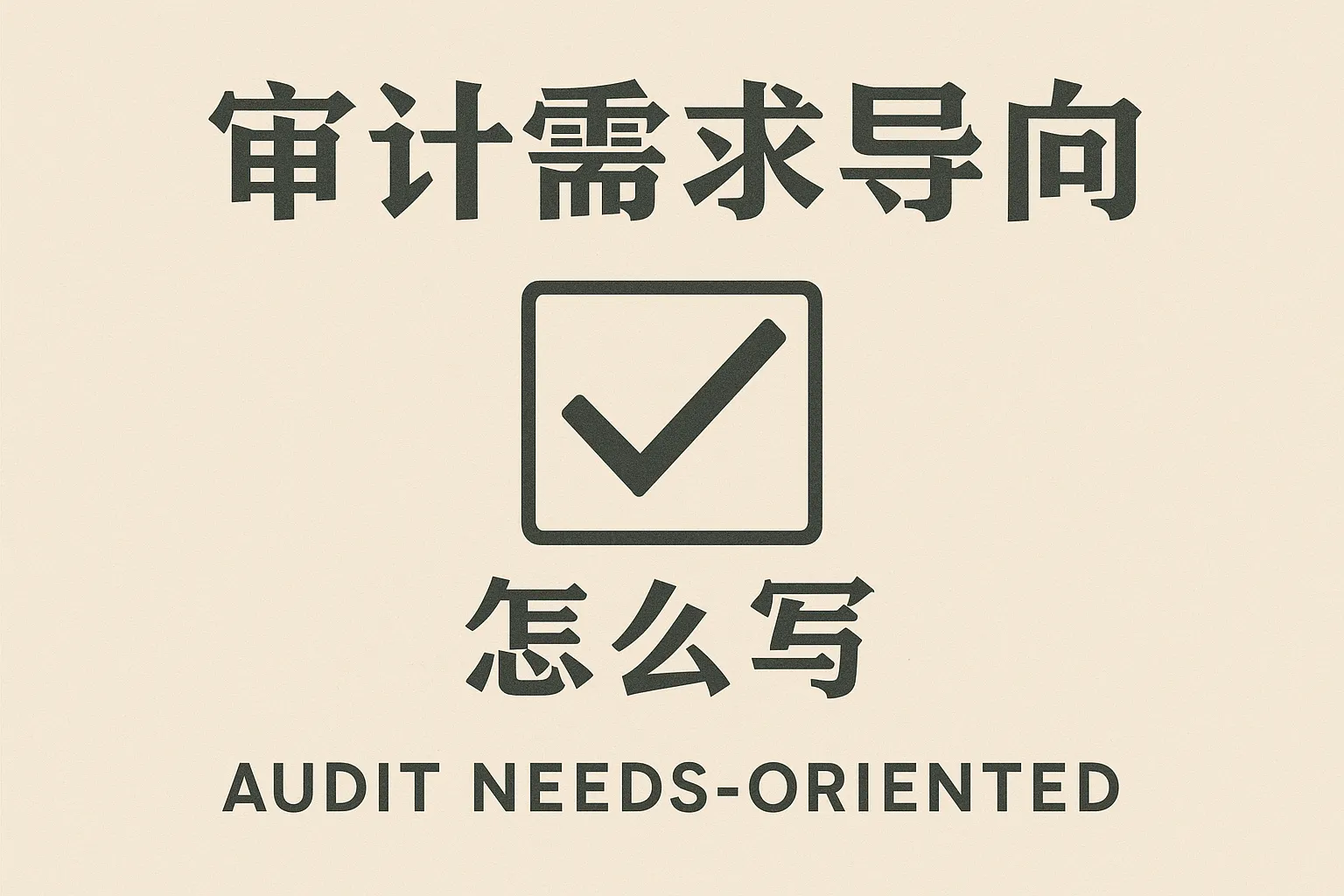 审计需求导向怎么写