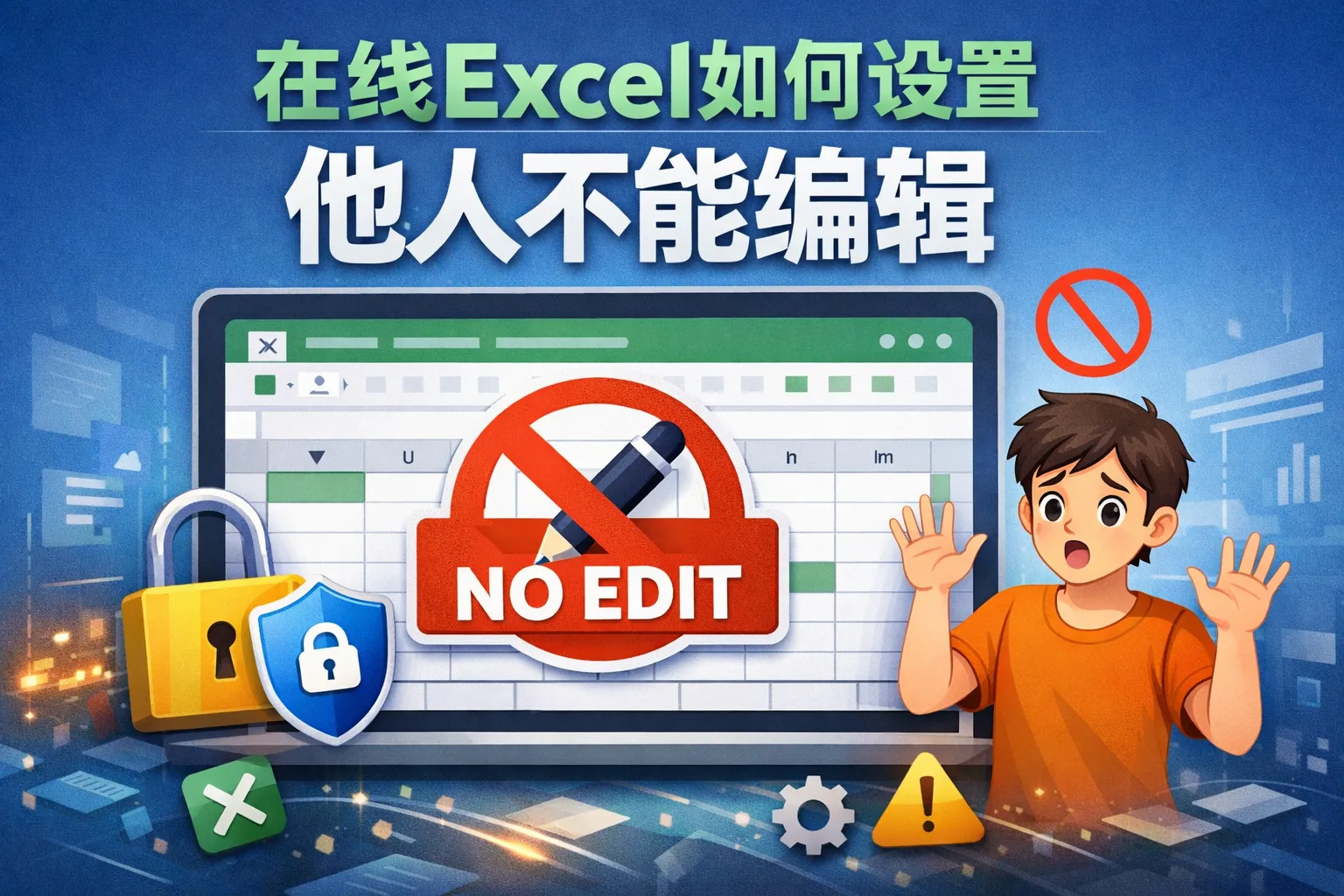 在线excel如何设置他人不能编辑