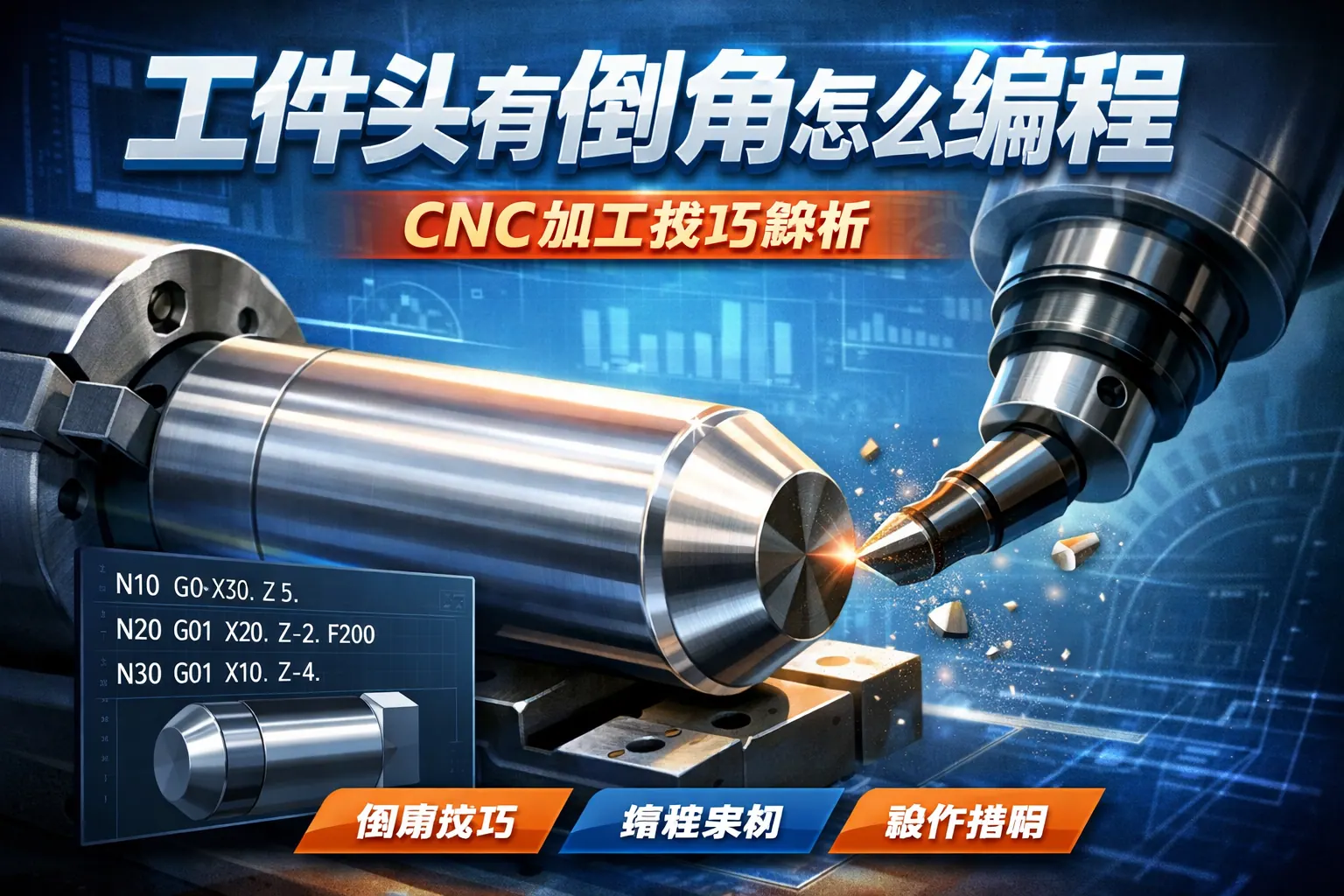 工件头有倒角怎么编程