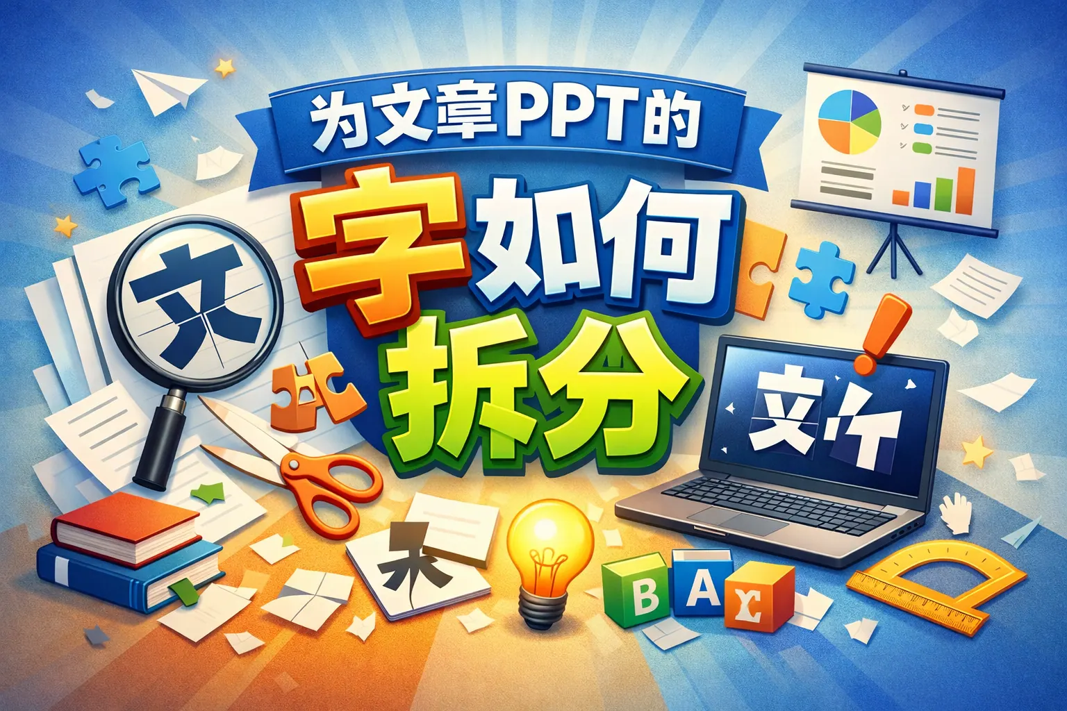 ppt的字如何拆分