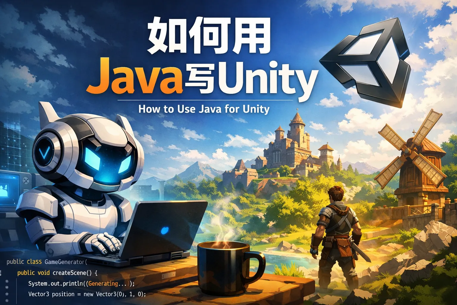 如何用java写unity