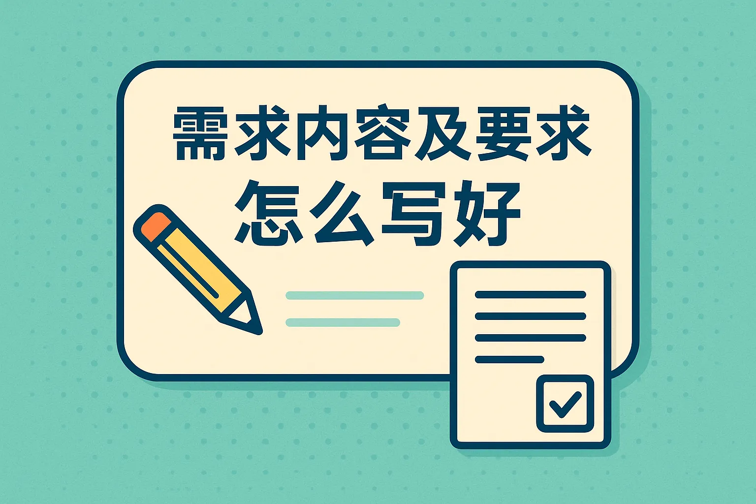 需求内容及要求怎么写好