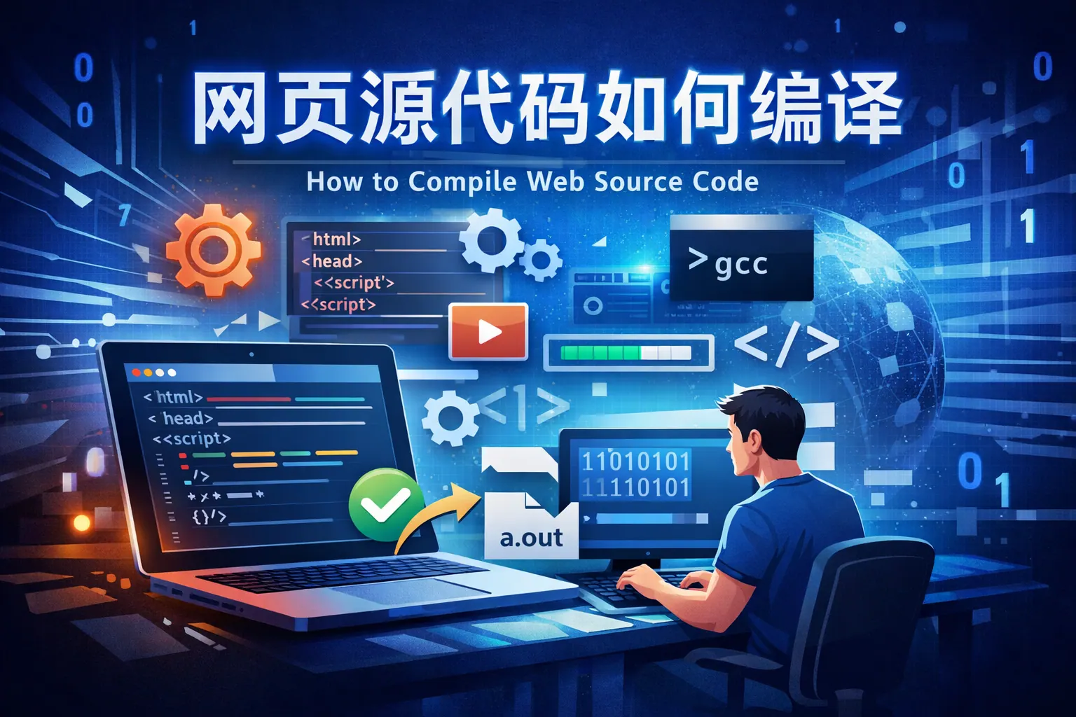 网页源代码如何编译