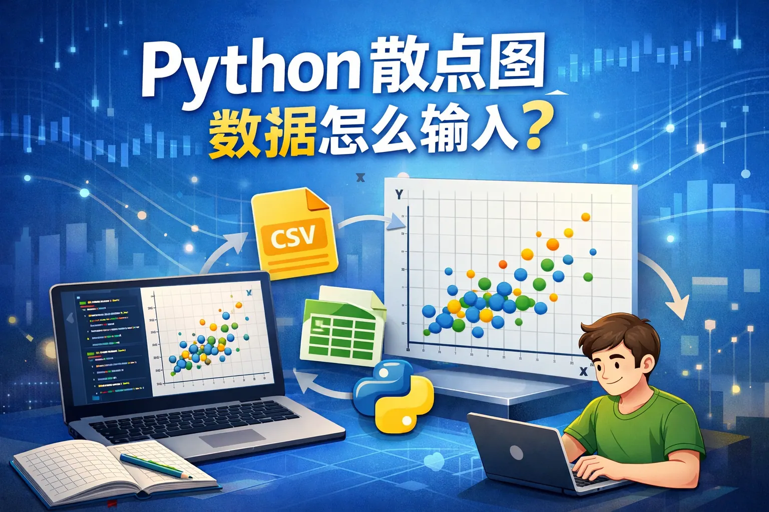 python散点图数据怎么输入